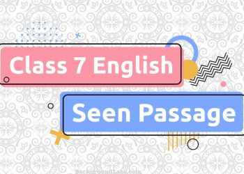 class 7 english seen passage