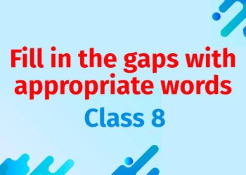fill in the gaps with appropriate words class 8